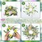 6Pcs Artificial Summer Small Wreaths Mini Floral Wedding Candle Rings Wreaths for Front Door Farmhouse Kitchen Cabinet Wreath